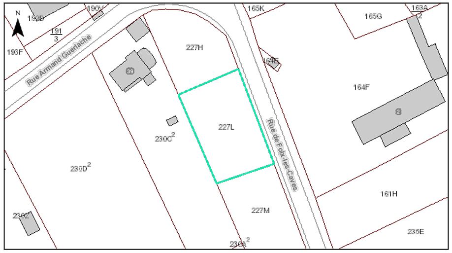 Plan cadastre à publier